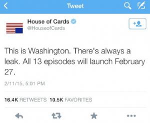 Netflix不小心把《纸牌屋 House Of Cards》上线 Netflix不小心把《纸牌屋 House Of Cards》上线